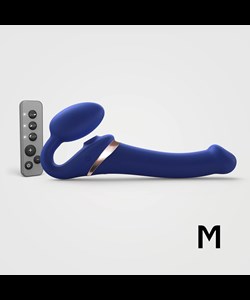 Multi Orgasm Bendable Strap On Night Blue M
