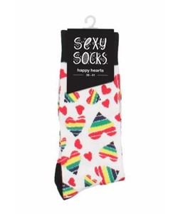 Sexy Socks - Happy Hearts - 36-41 / Various colours