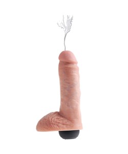 King Cock Realistisk Sprutdildo 20 cm - Nude