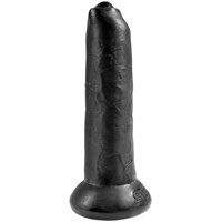 King Cock Uncut Realistisk Dildo 23 cm - Black