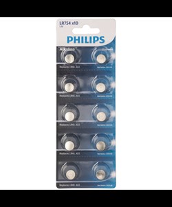 Philips Alkaline AG5 - LR48 Batterier 10 st. - Silver