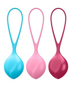 Satisfyer Strengthening Balls Knipkulor 3 st - Blandade färger