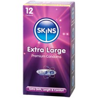 Skins Extra Large Kondomer 12-pack - Klar