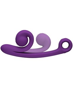 Snail Vibe Curve Uppladdningsbar Dual Stimulator - Lila