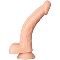 Willie City Classic Realistisk Curved Dildo 20 cm - Nude