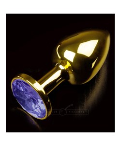 Dolce Piccante: Jewellery Plug, Blue Diamond, guld, small
