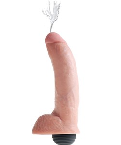 King Cock: Squirting Cock with Balls, 23 cm, ljus
