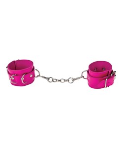Ouch!: Leather Cuffs, rosa