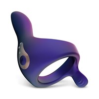 Hueman Vibrating Strap-On Cock Ring Purple