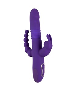 Thrusting Pearl Triple Vibrator Purple